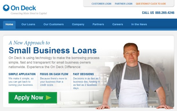 On-Deck-Capital-homepage-screenshot