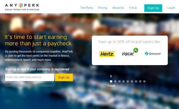 Any-Perk-homepage-screenshot