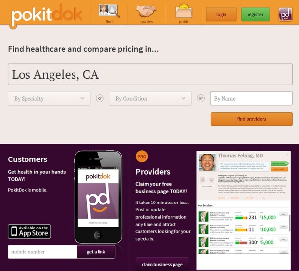 pokitdok-homepage-screenshot
