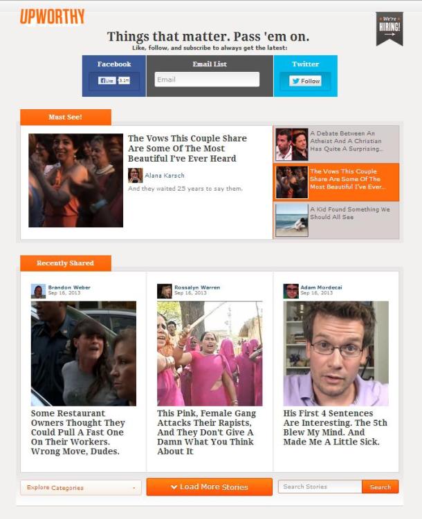 Upworthy-homepage
