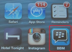 BBM-iOS-device