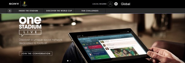 Sony-One-Stadium-Live-website