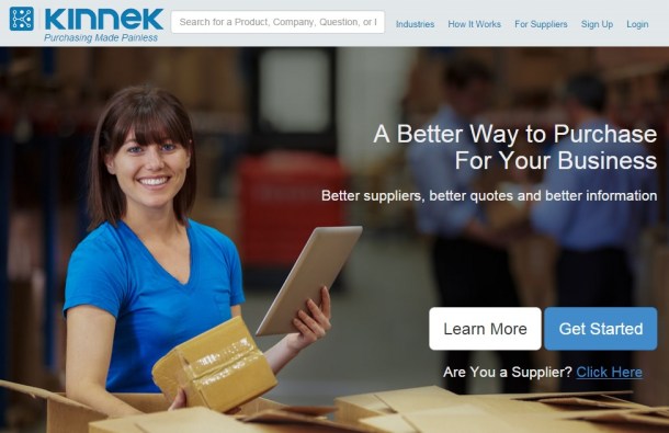 Kinnek-homepage-screenshot