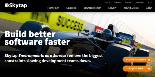 Skytap-homepage