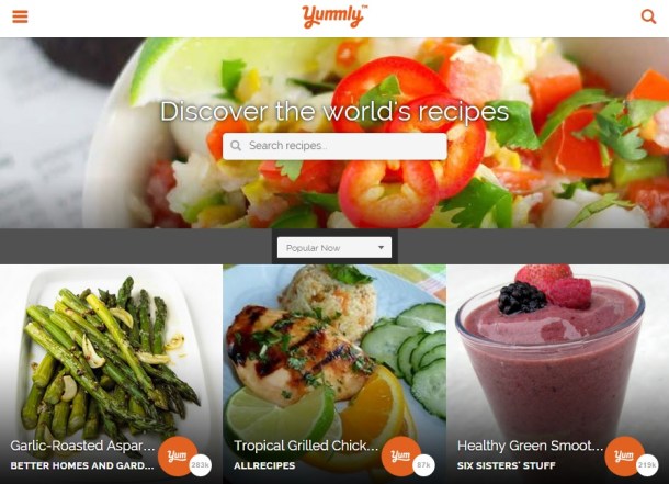 Yummly-homepage